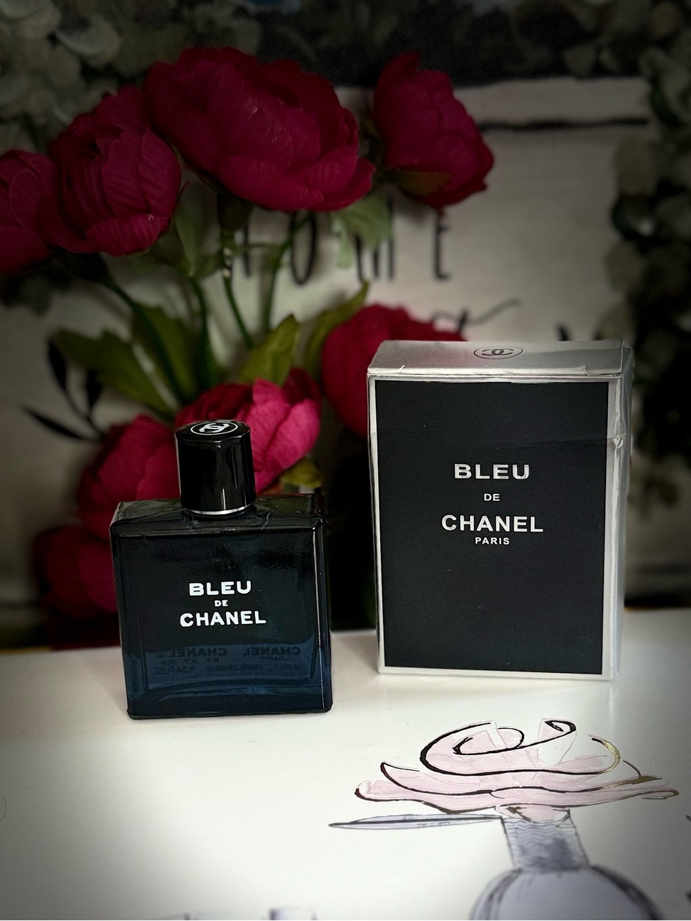 CHANEL Bleu de Chanel Men's Fragrance in Dark Blue and Black